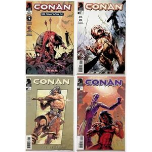 Conan Dark Horse Comic Lot (4 Books, 2003–2006) FCBD, #4, #8, The Legend NM-